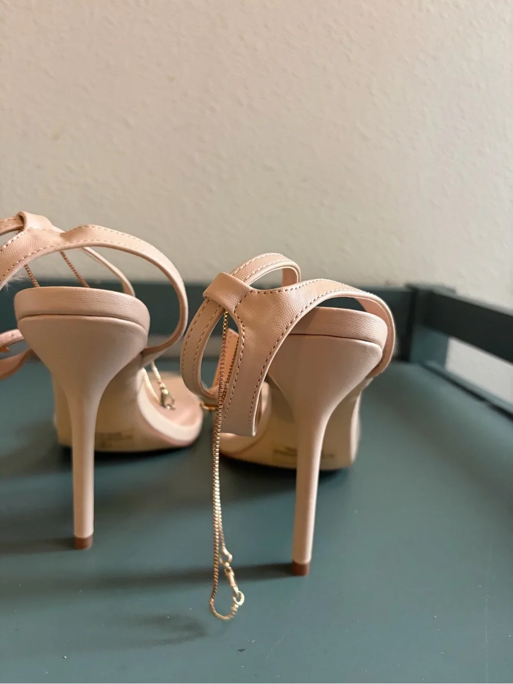 LULUS Eisley Nude Clear Strap Stiletto Heels Anklet - Picture 6 of 8